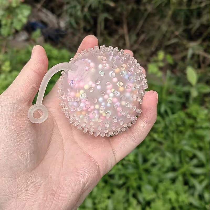 Bola de espuma de ventilação influenciador bola de descompressão luminosa crianças pitada músico jogar com luz brinquedo