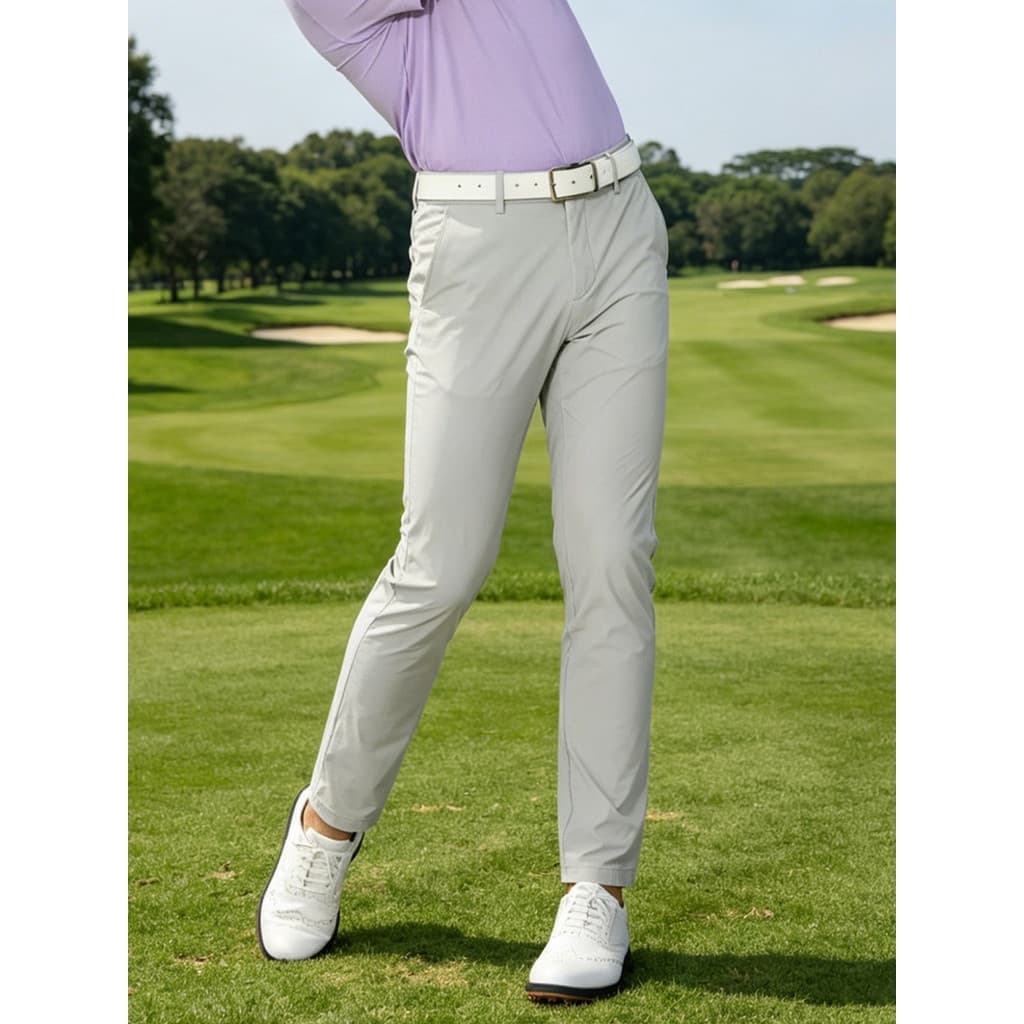 Calças de golfe de verão calças esportivas masculinas estiramento fino-ajuste calças retas roupas de golfe calças de sec