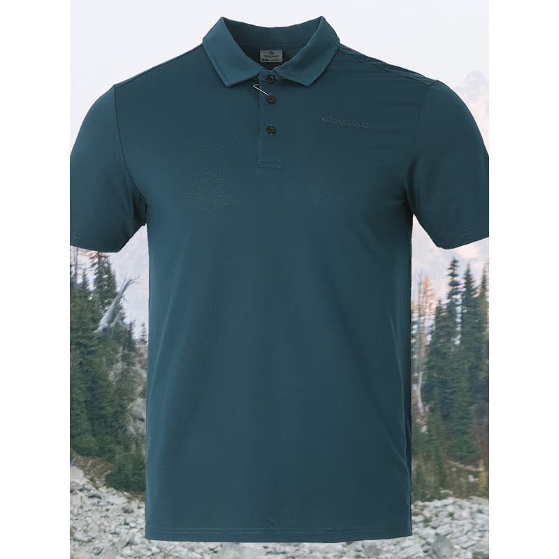 Yanyun camisa polo de verão masculina ao ar livre Casual manga curta topo respirável lapela meia manga camisa polo de ne