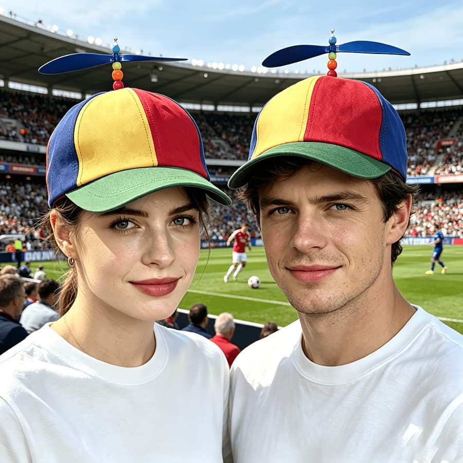 Boné de beisebol com hélice de libélula de bambu transfronteiriço, boné criativo para adultos e crianças, boné de férias
