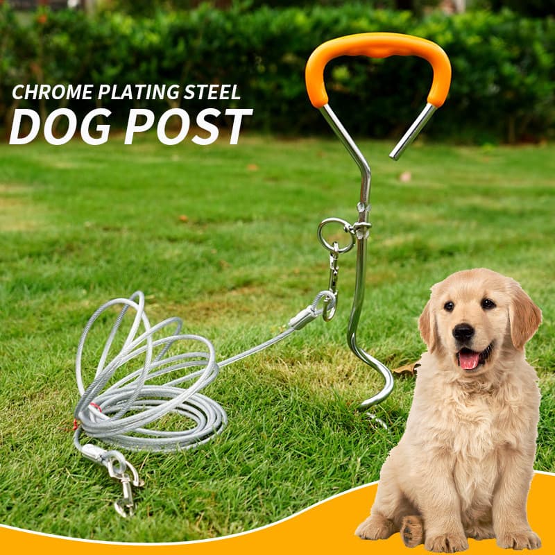 Parafuso de unha à terra de aço inoxidável para animais de estimação, pilha de cachorro, corrente de fio de aço, corda d