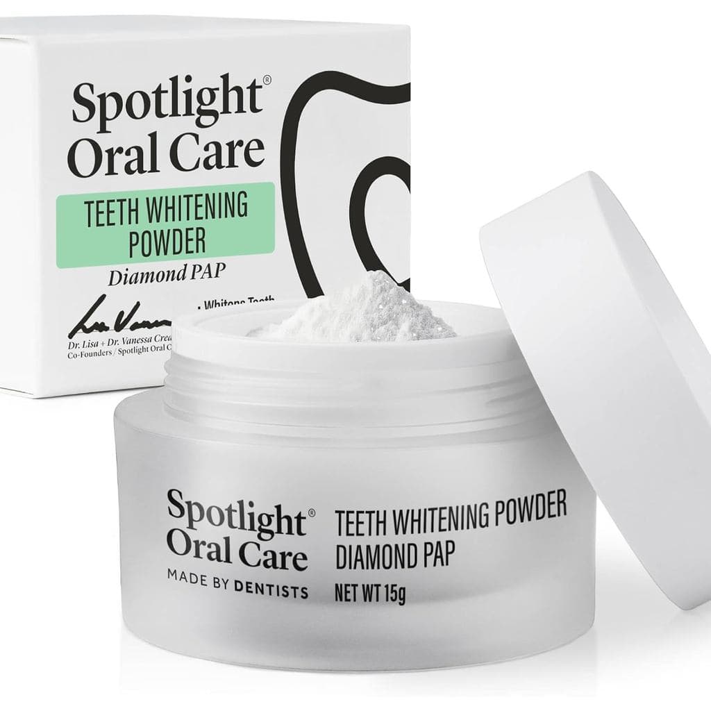 Pó Clareador Dental Spotlight Oral Care - Feito por Dentistas |   PAP+, Hidroxiapatita e Pó de Diamante |   Não abrasivo