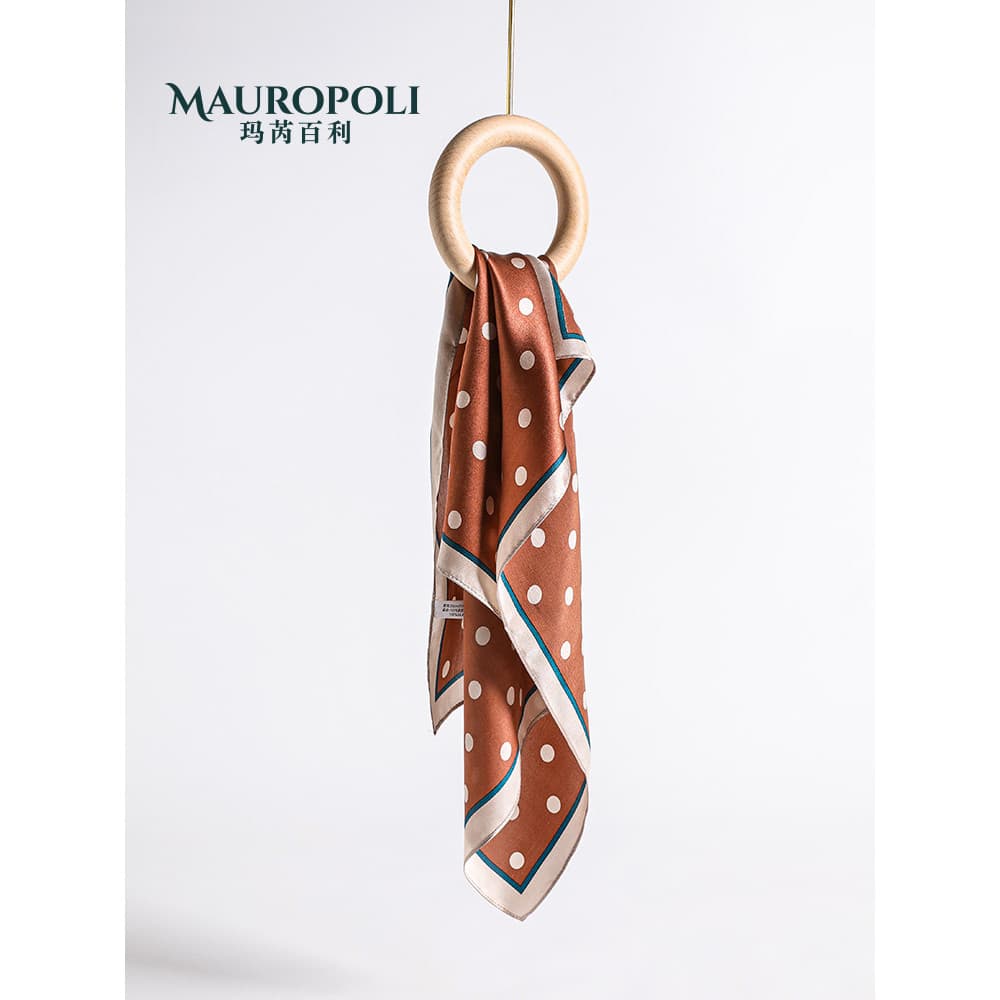 Lenço quadrado pequeno de seda amoreira feminino novo estilo britânico impresso lenço de seda protetor solar lenço moda