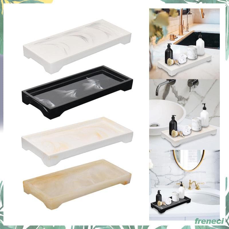 [Freneci] Bandejas De Resina Para Banheiro , Organizador De Placa De Perfume , Anéis De Joias , Suporte De Prato Banheir