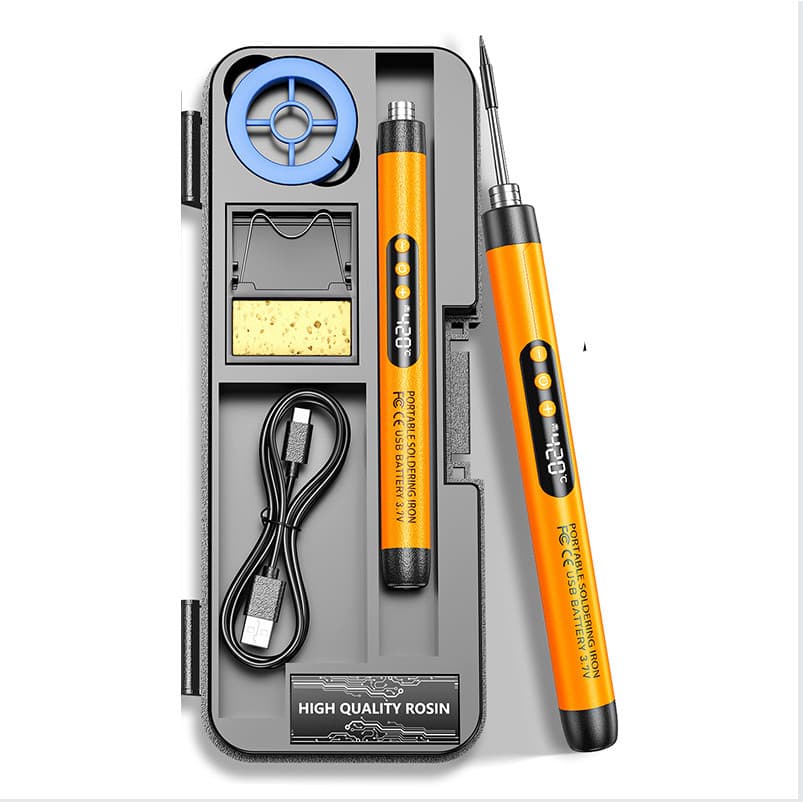 Ferro de Solda Portátil USB Atualizado 5V8W 800-1000mAh com Display Digital, Conjunto de Ferro de Solda 4YVU