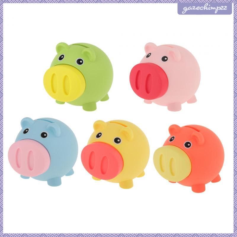 [Gazechimp] Mealheiro Cartoon Animal Money Box Cute Coin Jar Borracha Inquebrável Economizador De Dinheiro Com Acabament