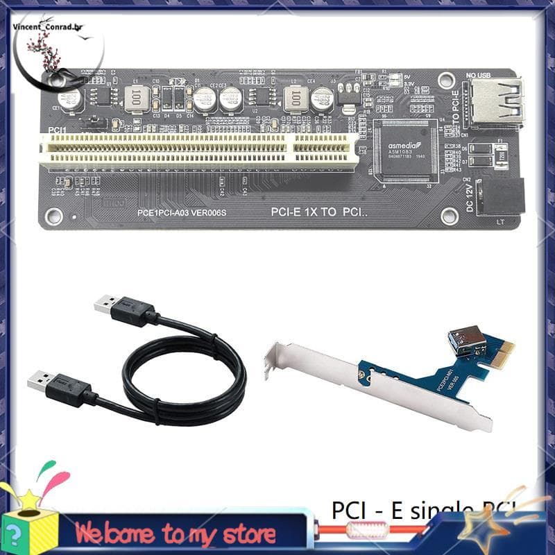 1 Conjunto De Placa Adaptadora De Expansão PCI-E Para ASM1083 De Captura De Suporte Som