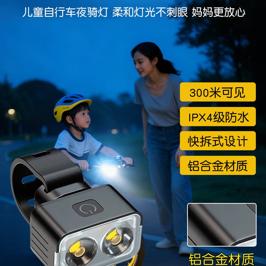 Crianças bicicleta ao ar livre ciclismo luzes traseiras iluminação recarregável luz forte lanterna Mountain Road bicicle