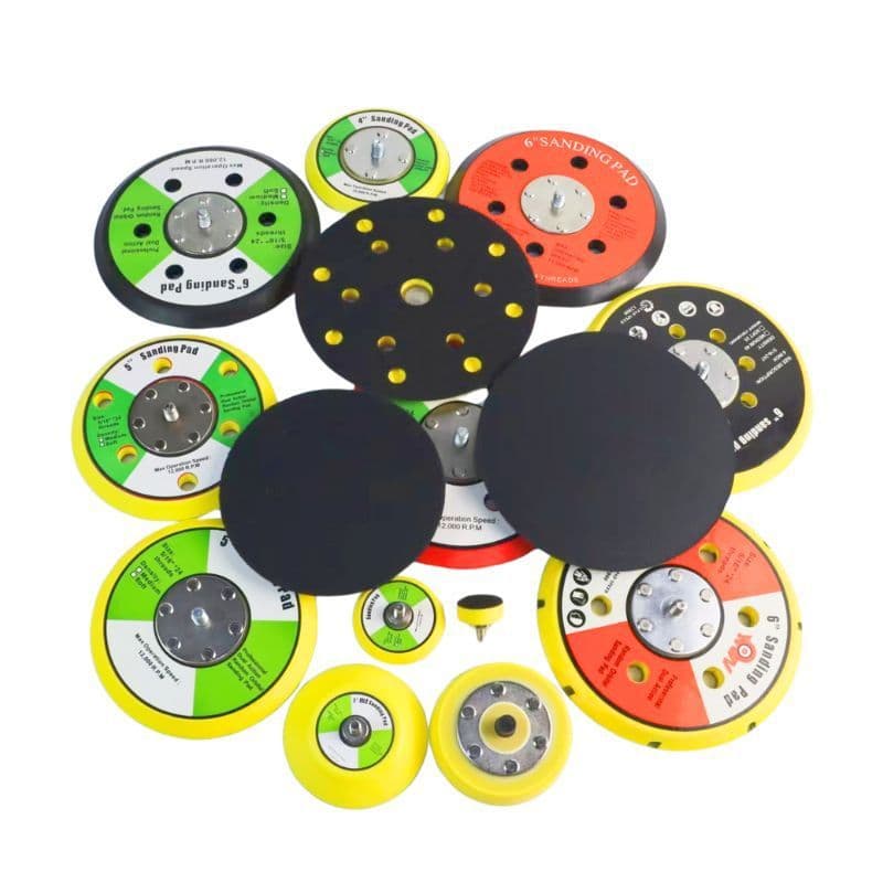 Acessórios pneumáticos moedor pneumático 17cm disco autoadesivo reunindo disco de polimento bandeja de lixa disco pegajo
