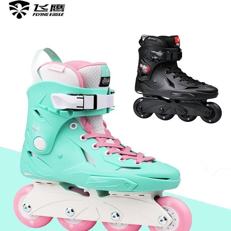 Velho um patins voando águia X1 adulto patins das mulheres dos homens patins leves Casual escova rua multifuncional sapa