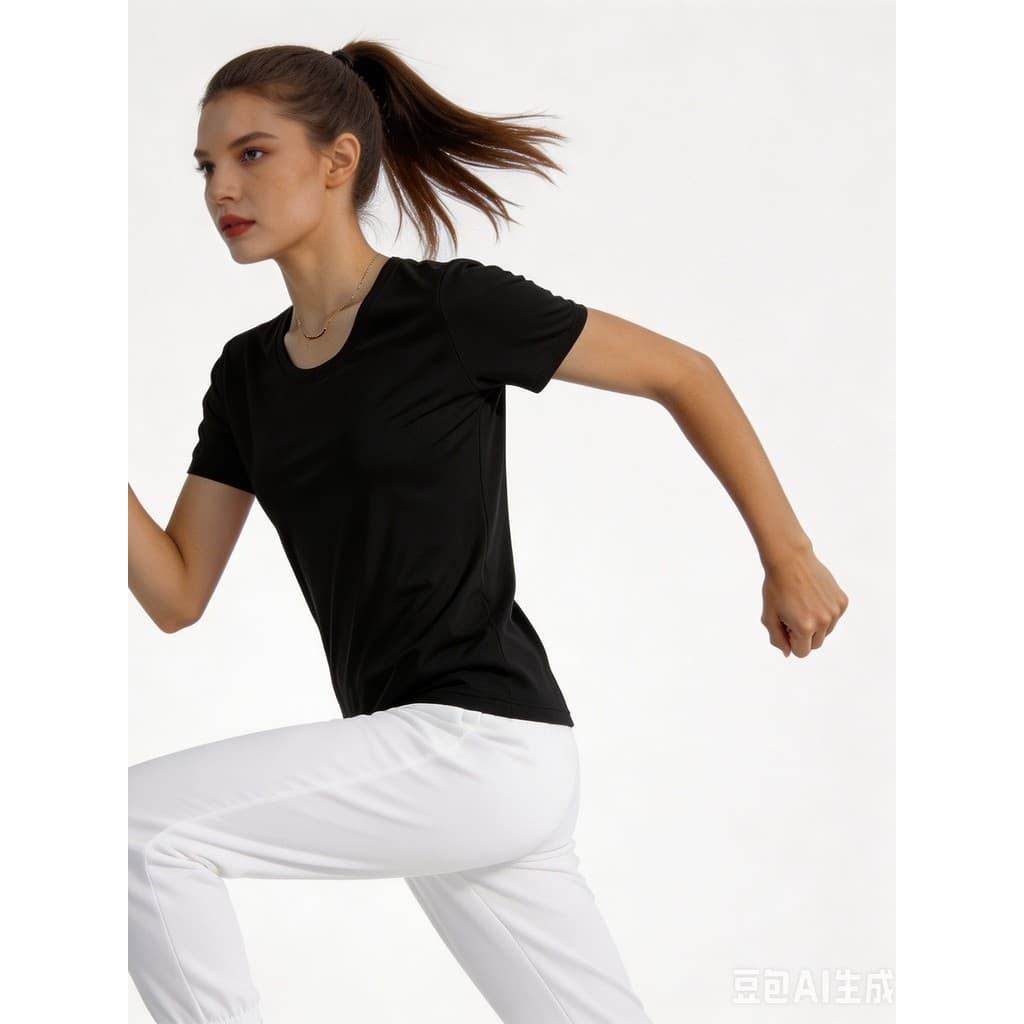 2026 verão novo estilo roupas de Yoga cor sólida em torno do pescoço de secagem rápida de manga curta feminino mais magr