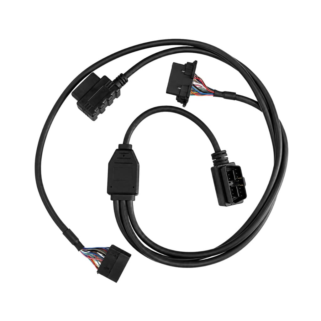Cabo Divisor Obd2 Splitter 16 Pinos Chicote Macho Para 3 Obd2 Femea 90 Graus T-Harnes Derivação Automotiva