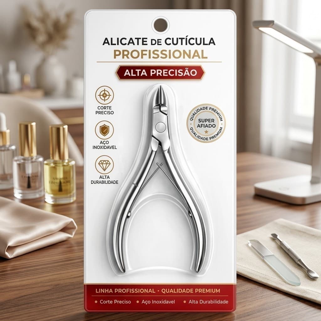 Alicate De Cutícula Inox Borda De Corte Precisa Amolado Para Unhas Das Mãos E Pés