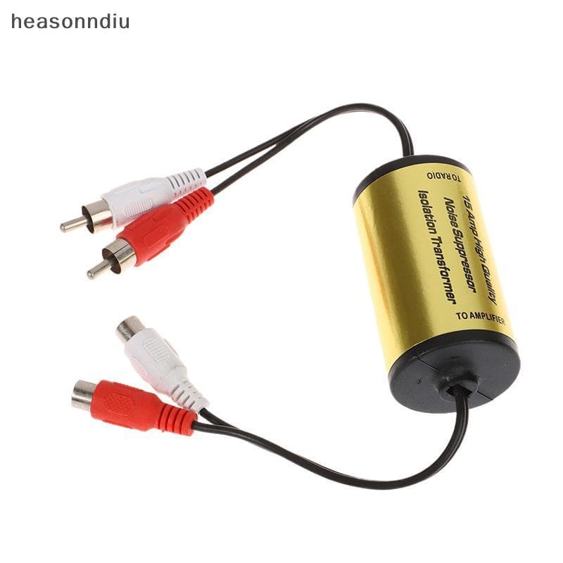 [heasonndiu] 2rca Macho 2-RCA Fêmea Auto Áudio Filtro De Ruído Supressor Lsolator De Loop De Terra Para Carro E Casa Est