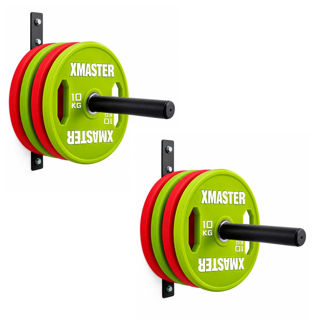 Kit 2 Suporte Parede P/ Anilhas Olímpicas Academia Fixo