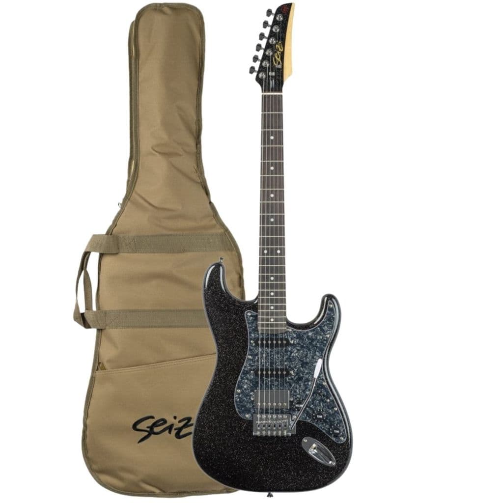 Guitarra Seizi Fun Katana Musashi HSS Midnight Black Sparkle