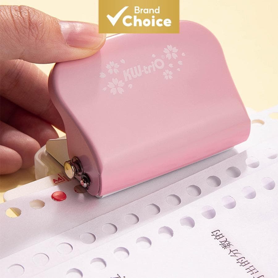 KW TriO Perfurador De Papel Com 6 Furos Furador De Pasta Ajustável Folha Solta Notebook Ferramenta Escolar De Escritório