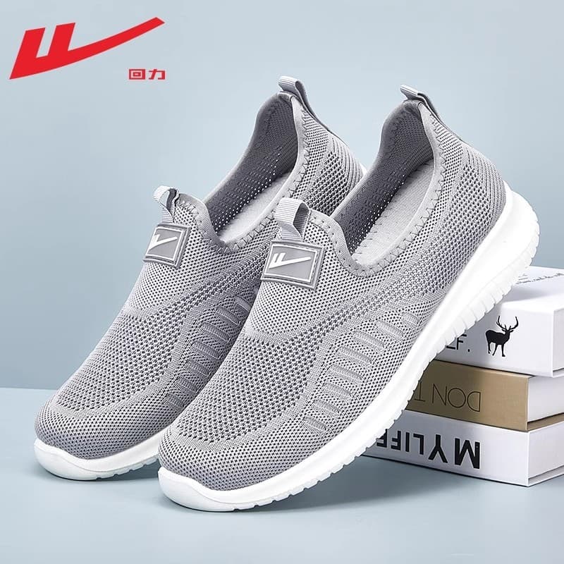 Puxar para trás sapatos masculinos deslizamento-em meia-idade idosos malha respirável pai sapatos velhos pequim pano sap