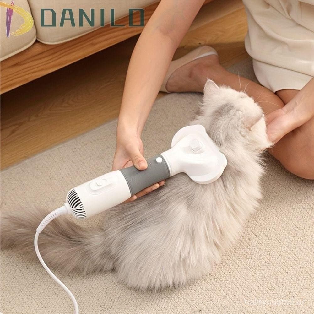 Secador e Pente para Cabelo de Animais de Estimação DANILO, Escova Silenciosa 3 em 1, Potente, Plugue EU/AU