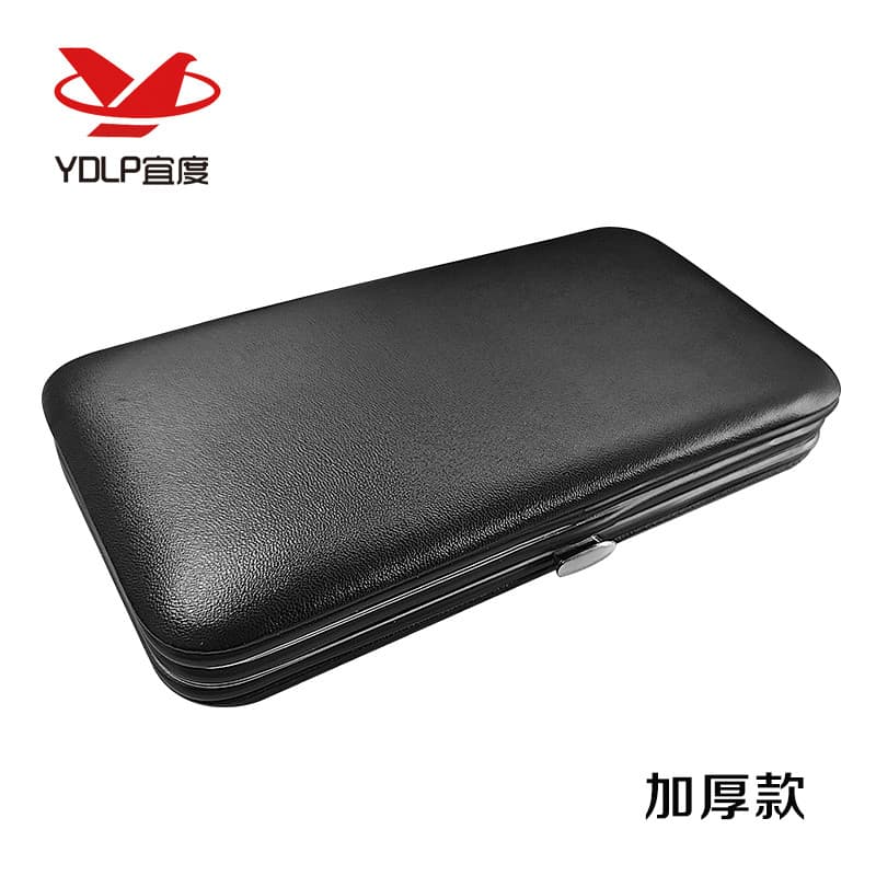 Yidu kit de ferramentas para cuidados pessoais, kit de ferramentas para Manicure, caixa de couro, cortador de unhas, cai