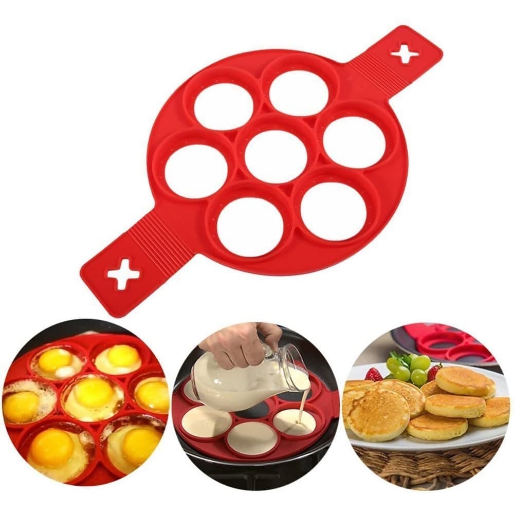Forma De Silicone Para Panquecas Ovos Antiaderente Flippin