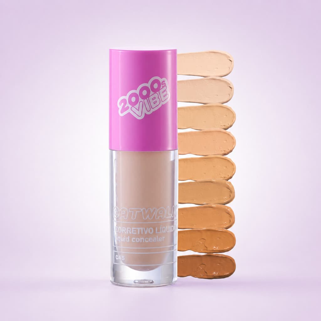 Ruby Rose Corretivo Líquido Catwalk Popstar–Alta Cobertura, Neutraliza e Camufla Manchas 2000 Vibes G1/G2