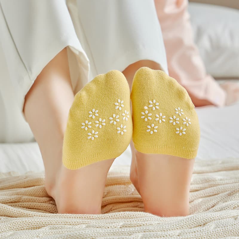 Primavera verão fino meia palma meias femininas Silicone antiderrapante meias invisíveis cor sólida meia meias boca rasa