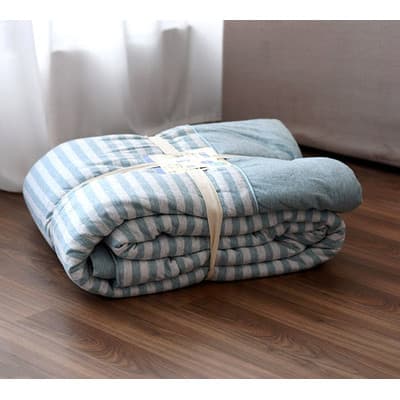 Estilo japonês Classe A Tianzhu Algodão Puro Algodão Primavera Verão Colcha Único Duplo Algodão Malha Nu Dormir Verão Co