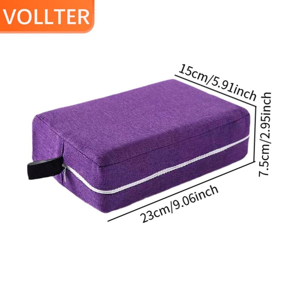 Capa De Pano Para Bloco De Ioga , Macia , Leve , Antiderrapante , Zíper , Lavável , Acessório Pilates E Meditação ,