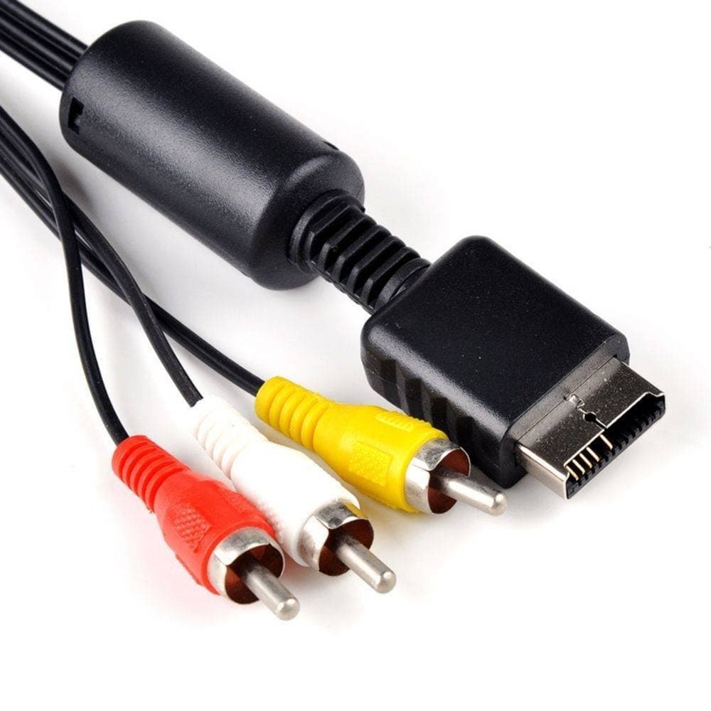 CABO AV ÁUDIO E VÍDEO CONSOLE COMPATÍVEL COM PLAY PS1 PS2 PS3