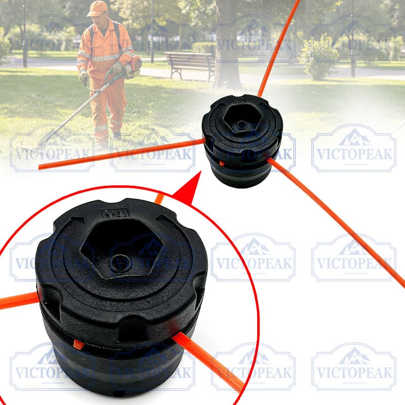 Cabeça De Aparador De Carga Rápida M10 * 1.25 Mm Com Linhas De Nylon Substituição Universal Para Cortador De Grama Escov