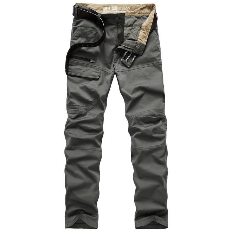 2019 primavera verão novo estilo militar Multi-saco macacão masculino em linha reta lavado estiramento calças casuais ma