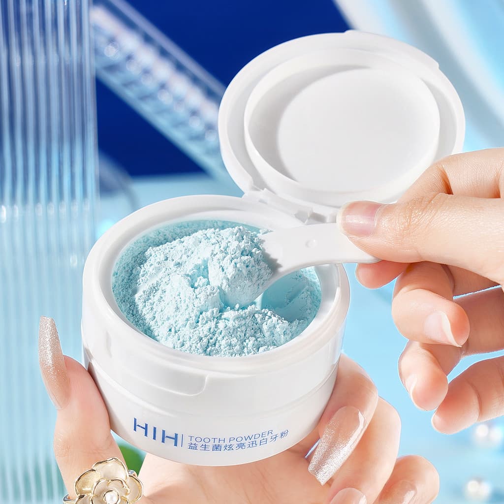 HIH probióticos deslumbrante brilhante clareamento pó de dente remover manchas de dente limpas amarelas remover permanec