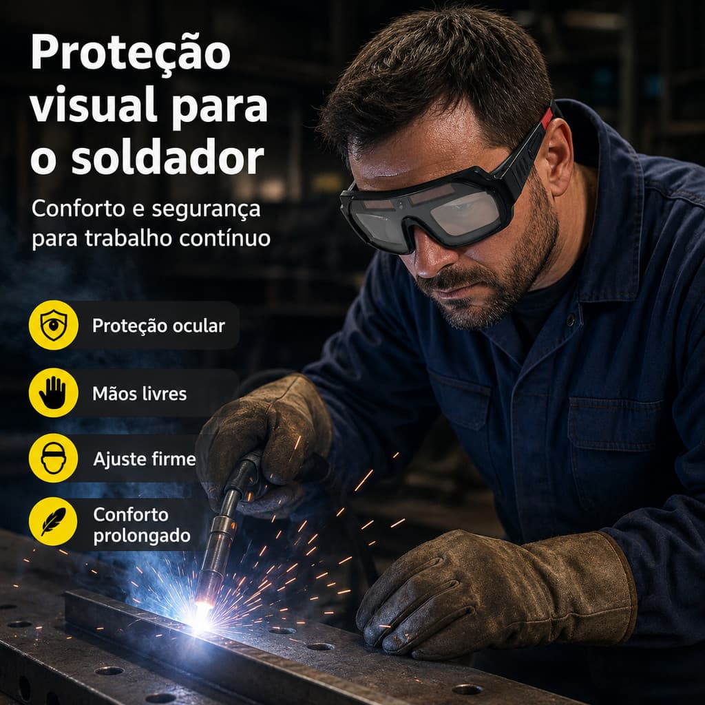 Óculos De Soldagem Automático Escurecimento Proteção Luz Forte Anti Reflexo Proteção Ocular Para Soldagem