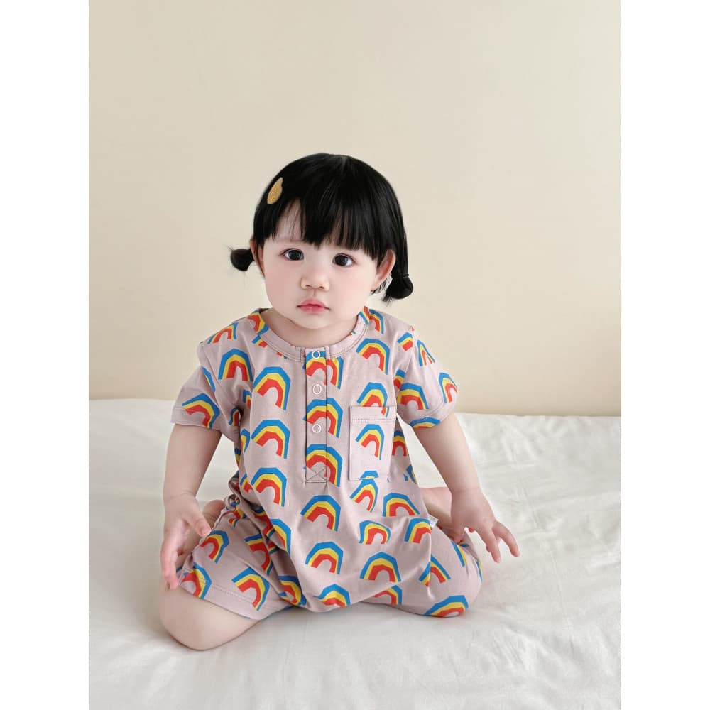 Macacão de bebê bonito bebê menina manga curta macacão bebê menino puro algodão fino macacão
