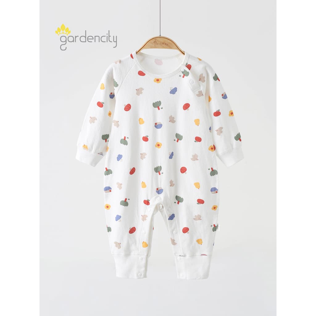 Macacão de bebê primavera outono puro algodão Jacquard masculino feminino pulôver de manga comprida macacão de fundo Hom