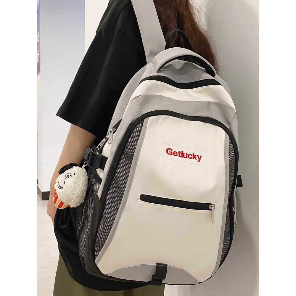 Mochila feminina estilo ins versão coreana estudantes do ensino médio mochila de estudantes do ensino médio grande capac