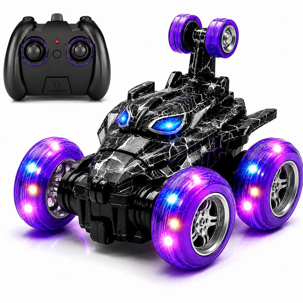 Carro Aranha Acrobático Controle Remoto 360 Led Recarregável