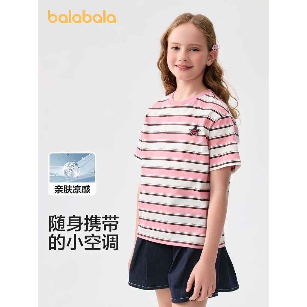 Barbara Roupas Infantis Camiseta Infantil de Manga Curta Meninas Bebê Leve Novo Estilo Roupas de Verão Crianças Grandes