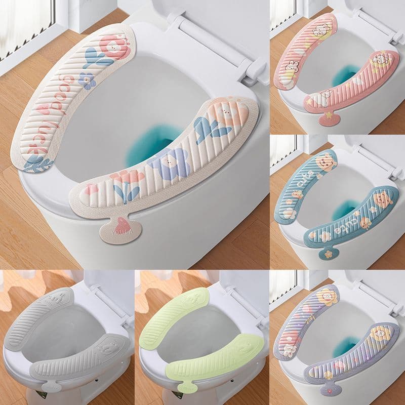 Tapete higiênico 2025 novo estilo à prova d'água adesivo de vaso sanitário doméstico pegajoso lavadora de assento de vas