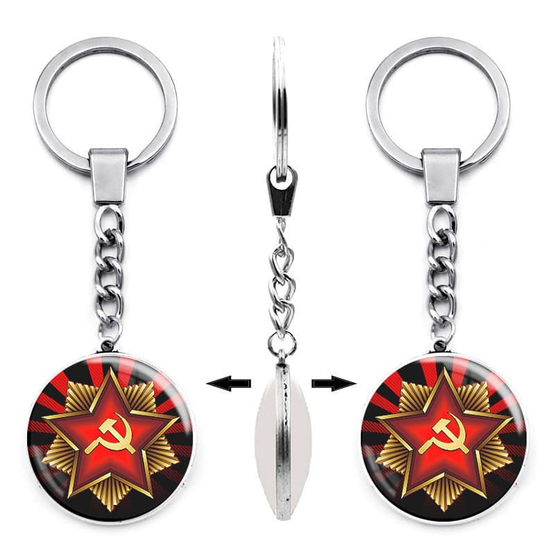 Vendas diretas da fábrica Rússia Badge CCCP Rússia Ucrânia Time Gem Pingente Chaveiro