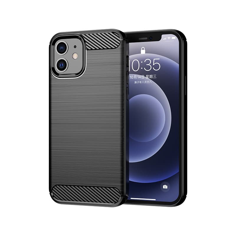 Adequado para iPhone12 Capa de telefone Apple 12/iPhone12Promax/Apple 12Pro/12Mini Padrão de fibra de carbono 17/16/15/1