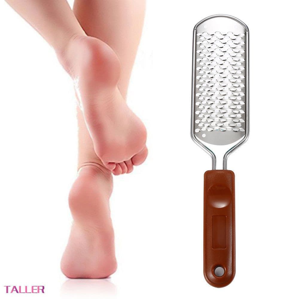Lixa para pés de aço inoxidável durável, esfoliador de pés, ferramenta para cuidados com os pés e removedor de calosidad