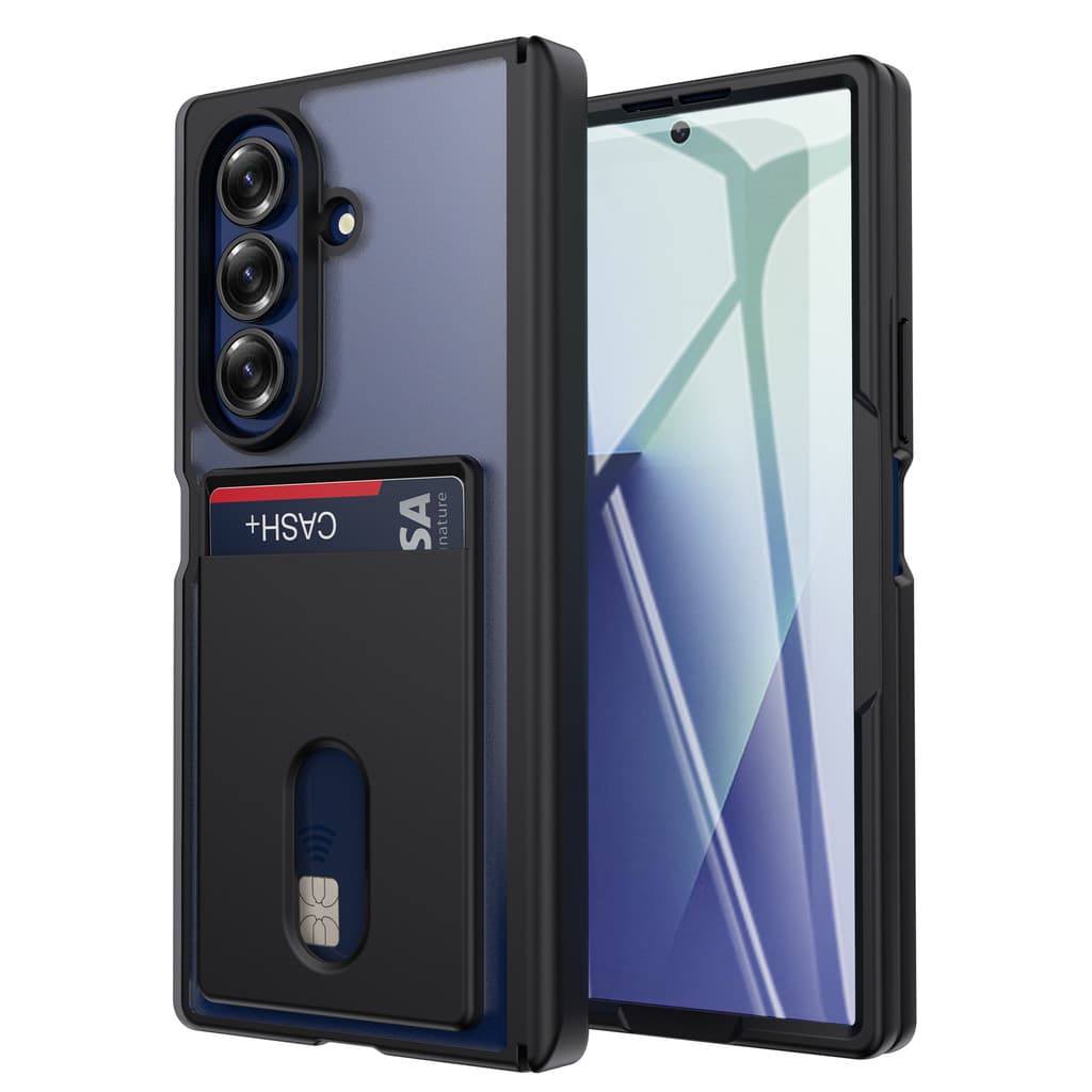 Capa Carteira Para Samsung Galaxy Z Fold 8 Ultra/7 , Protetor De Tela , Slot Cartão , Proteção Dobradiça , Protetora Fin