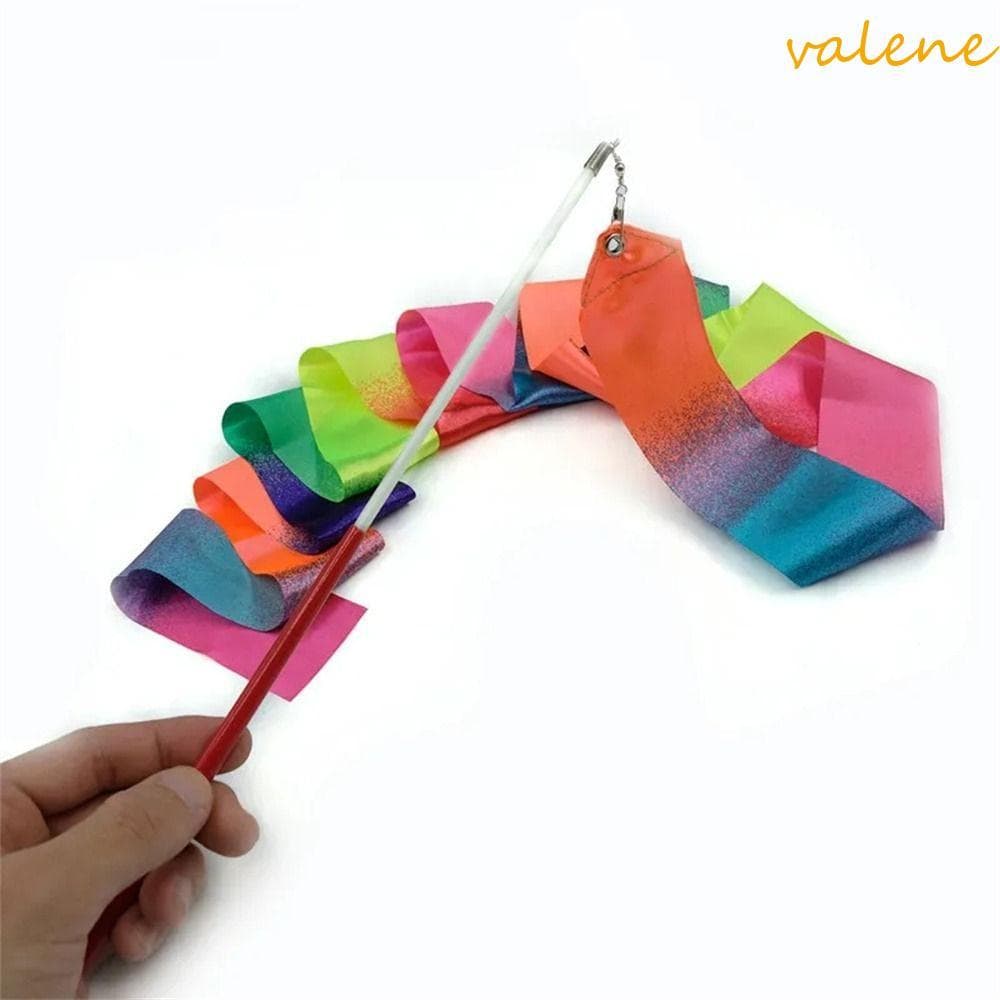 VALENE Ballet Streamer , Fitas De Ginástica Profissional Rítmica , Cores Gradientes Coloridas 2m 4m Fita De Dança