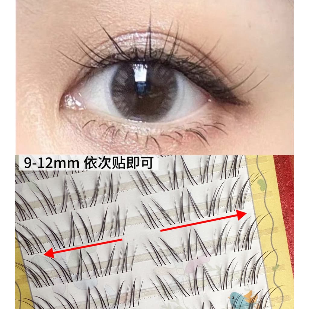 Mesmo estilo Linghu engrossado cílios postiços oxigênio luz legal espelhamento diário densidade cabelo gripe simulação s