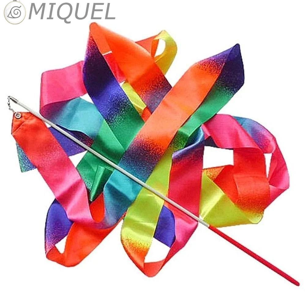 MIQUEL Ballet Streamer , Fitas De Ginástica Profissional Em Cores Gradientes , Fita De Dança Leve Rítmica