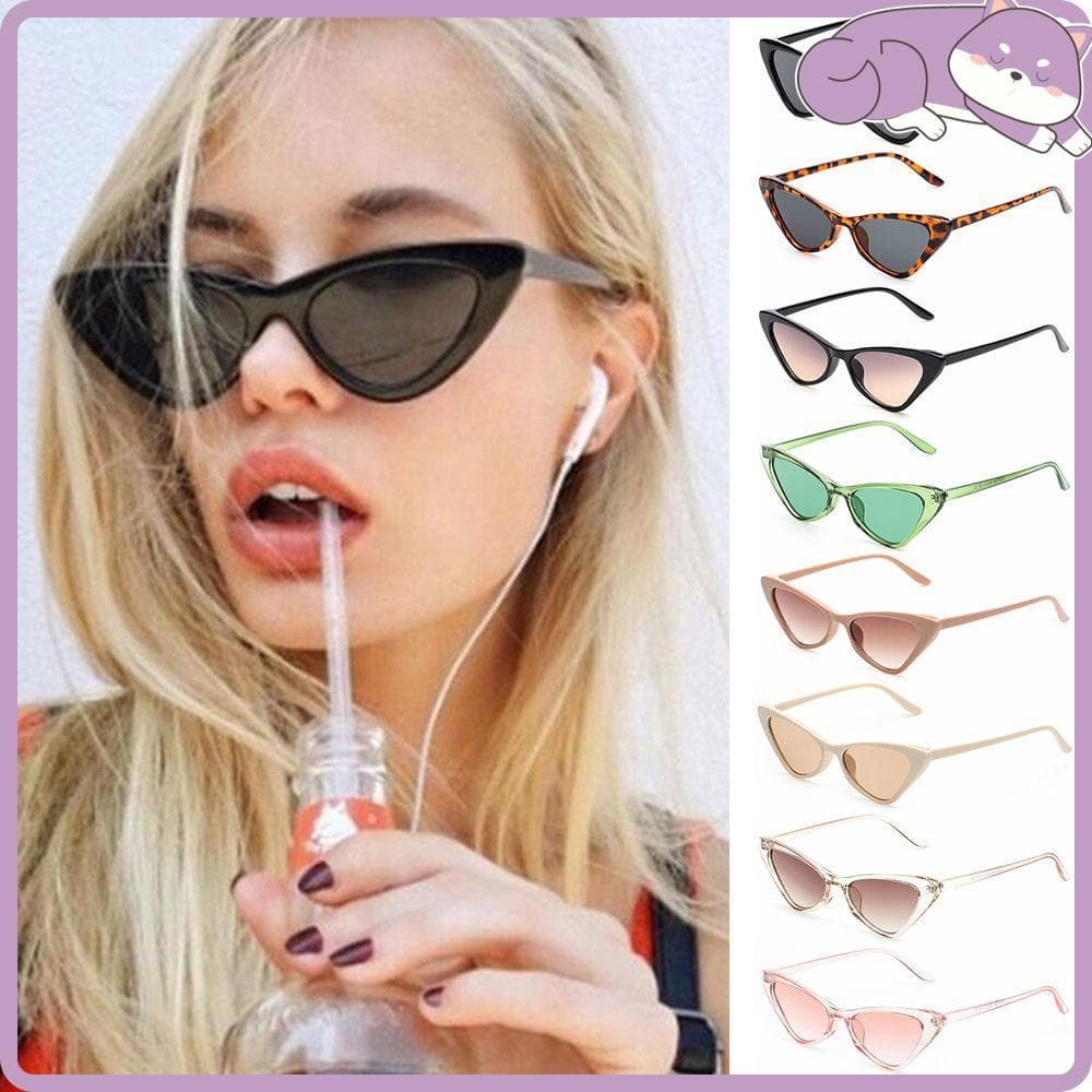 Óculos De Sol Para Moda Feminina Moldura Pequena UV400 Acessórios Retro