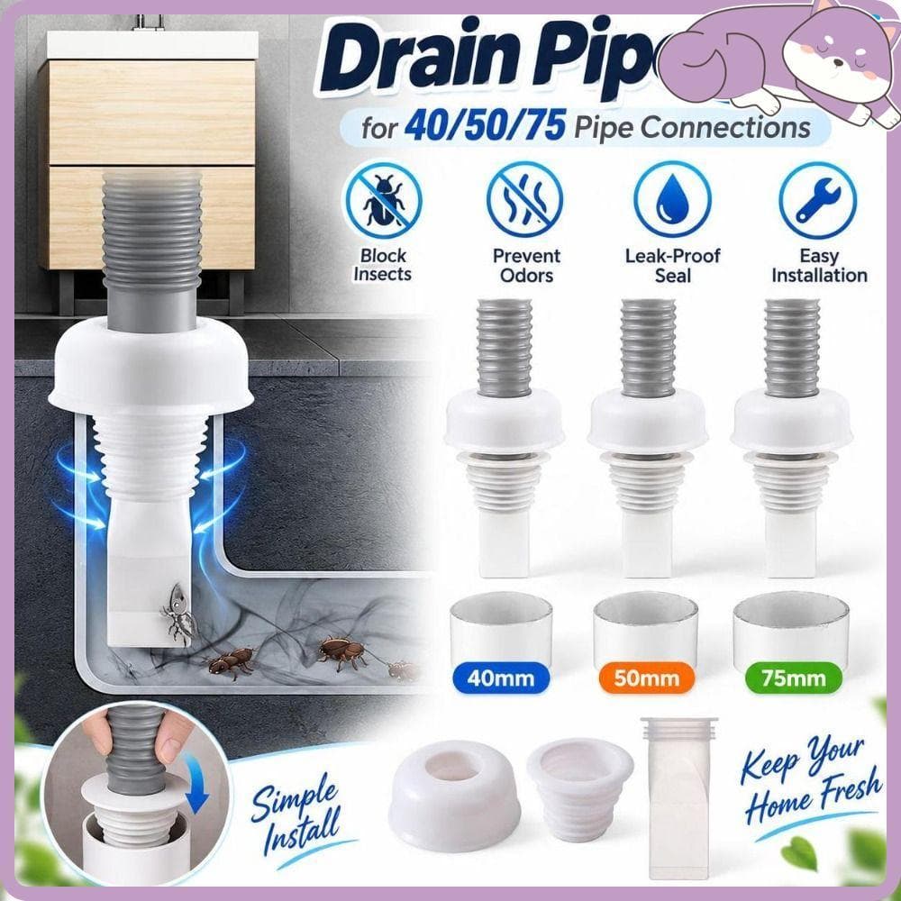 Rolha De Odor De Drenagem , Núcleo De Vedação Rosqueado , Conjunto De Três Peças , De Tubo Plugue De Plástico
