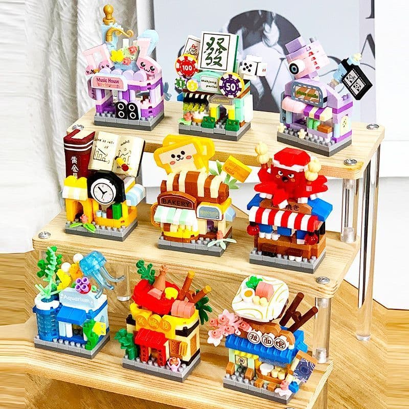 2026 novo estilo em miniatura pequenas partículas crianças montagem blocos de construção brinquedos educativos meninas t